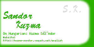 sandor kuzma business card